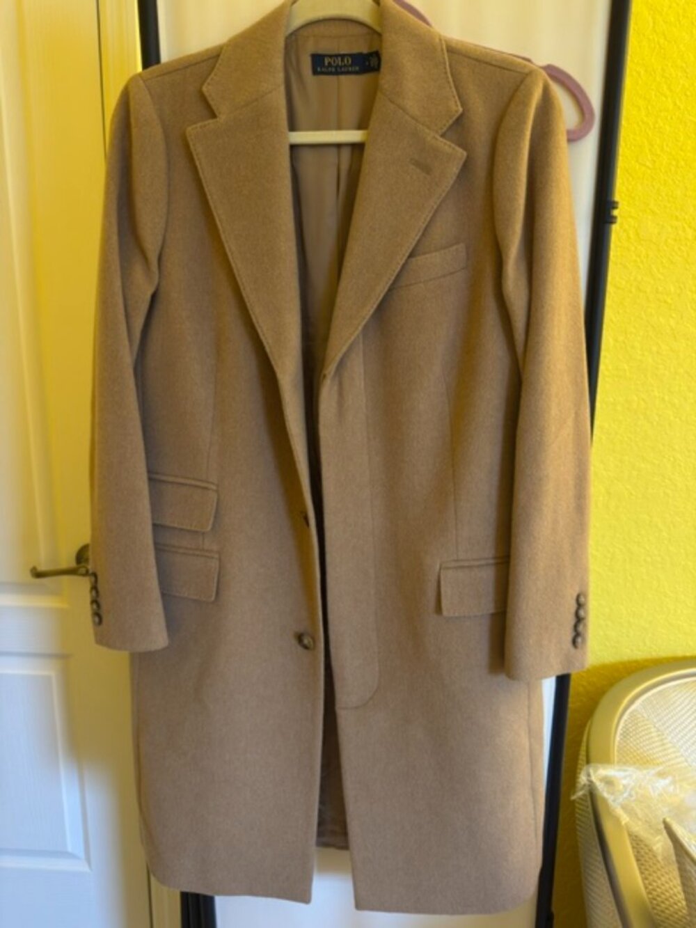 Polo Ralph Lauren Camel Wool & Cashmere Blend Long Coat — Size 6